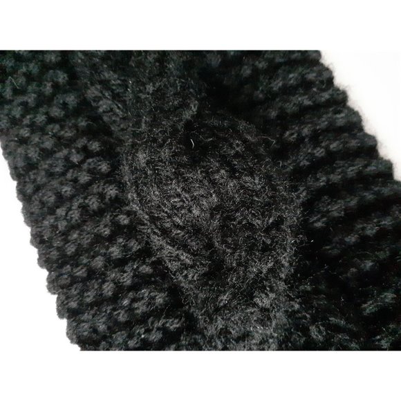 Black knitted headband - Picture 5 of 7